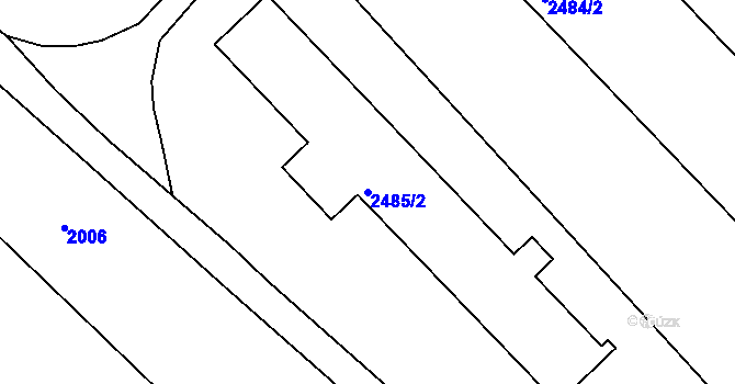 Parcela st. 2485/2 v KÚ Katov, Katastrální mapa