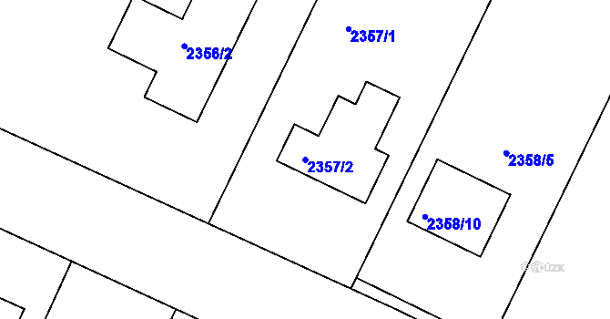 Parcela st. 2357/2 v KÚ Katov, Katastrální mapa