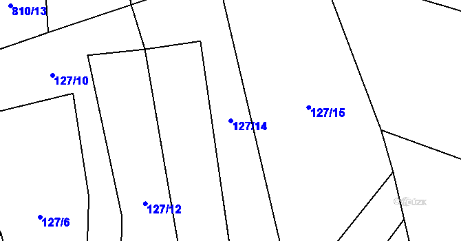Parcela st. 127/14 v KÚ Křižínkov, Katastrální mapa