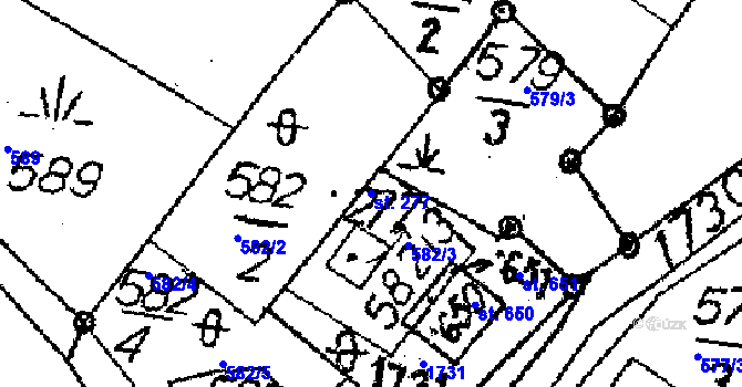 Parcela st. 277 v KÚ Krucemburk, Katastrální mapa