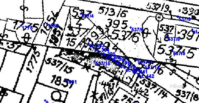 Parcela st. 395 v KÚ Krucemburk, Katastrální mapa