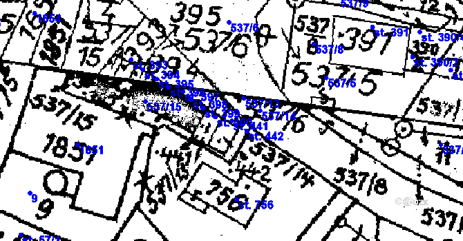 Parcela st. 441 v KÚ Krucemburk, Katastrální mapa