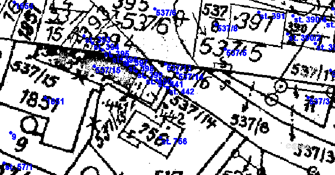 Parcela st. 442 v KÚ Krucemburk, Katastrální mapa