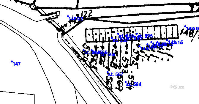 Parcela st. 566 v KÚ Krucemburk, Katastrální mapa