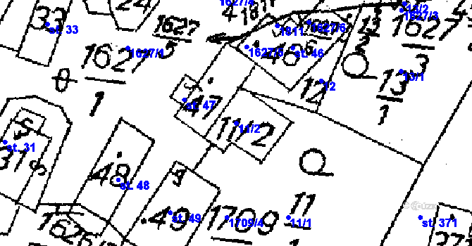 Parcela st. 11/2 v KÚ Krucemburk, Katastrální mapa