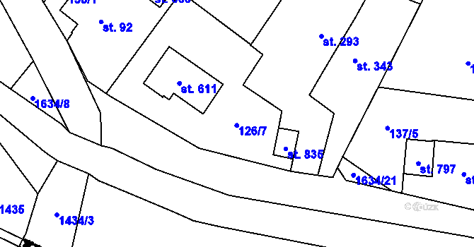 Parcela st. 138/2 v KÚ Krucemburk, Katastrální mapa