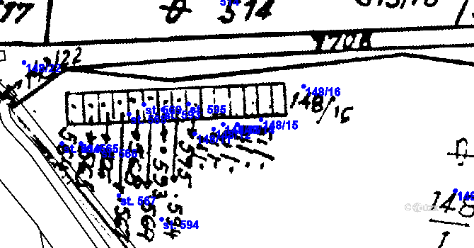 Parcela st. 148/14 v KÚ Krucemburk, Katastrální mapa