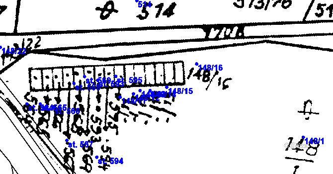 Parcela st. 148/15 v KÚ Krucemburk, Katastrální mapa
