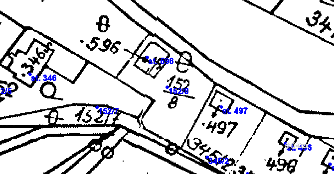 Parcela st. 152/8 v KÚ Krucemburk, Katastrální mapa