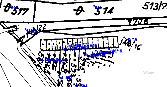 Parcela st. 595 v KÚ Krucemburk, Katastrální mapa