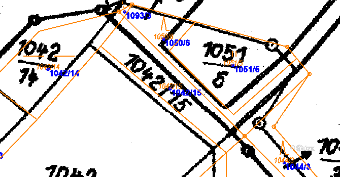 Parcela st. 1042/15 v KÚ Krucemburk, Katastrální mapa