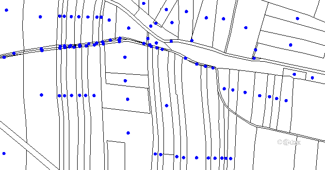 Parcela st. 201 v KÚ Křtětice, Katastrální mapa