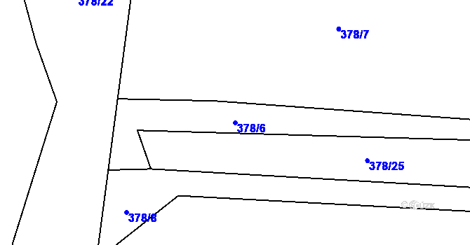 Parcela st. 378/6 v KÚ Dobročkov, Katastrální mapa