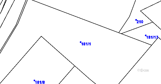 Parcela st. 181/1 v KÚ Ktiš, Katastrální mapa