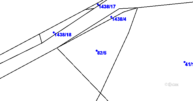 Parcela st. 82/5 v KÚ Ktiš, Katastrální mapa