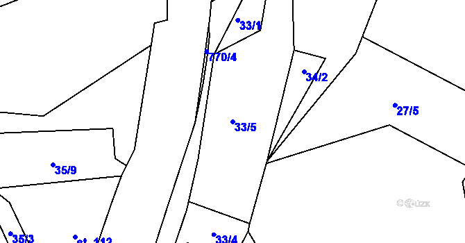 Parcela st. 33/5 v KÚ Ktová, Katastrální mapa