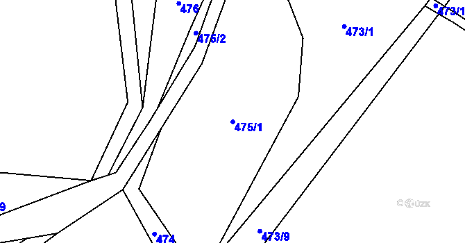 Parcela st. 475/1 v KÚ Ktová, Katastrální mapa