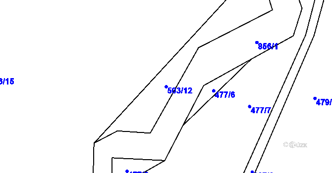 Parcela st. 503/12 v KÚ Ktová, Katastrální mapa
