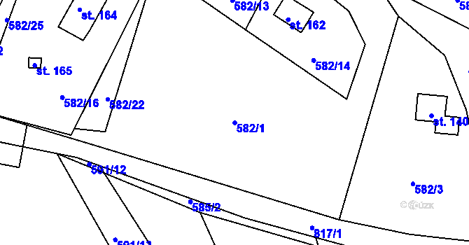 Parcela st. 582/1 v KÚ Ktová, Katastrální mapa
