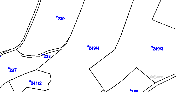 Parcela st. 249/4 v KÚ Ktová, Katastrální mapa
