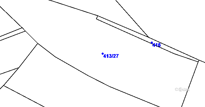 Parcela st. 413/27 v KÚ Ktová, Katastrální mapa