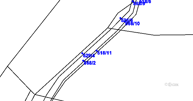 Parcela st. 518/11 v KÚ Ktová, Katastrální mapa