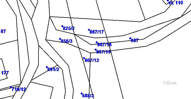 Parcela st. 867/15 v KÚ Ktová, Katastrální mapa