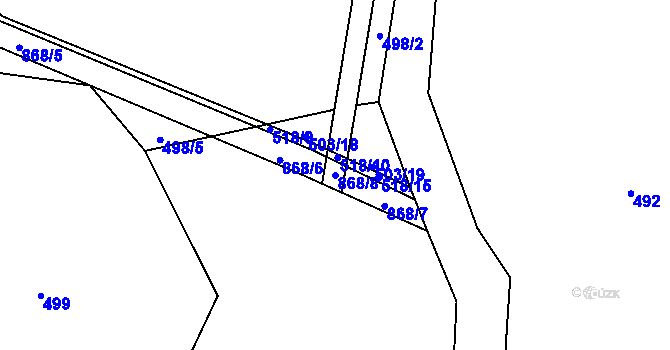 Parcela st. 868/8 v KÚ Ktová, Katastrální mapa