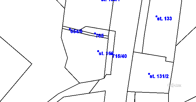 Parcela st. 162 v KÚ Kublov, Katastrální mapa