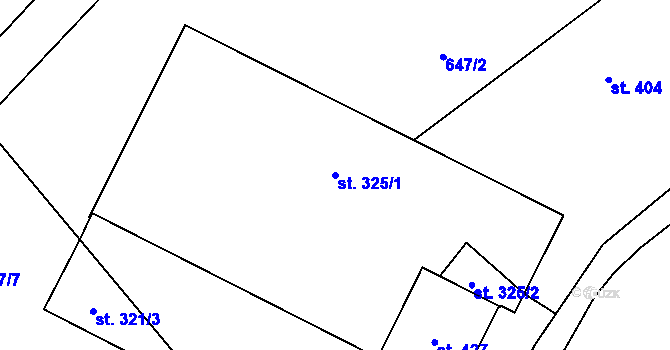 Parcela st. 325/1 v KÚ Kublov, Katastrální mapa