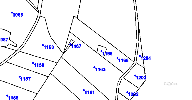 Parcela st. 313/10 v KÚ Kublov, Katastrální mapa