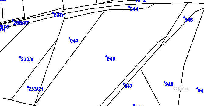 Parcela st. 233/20 v KÚ Kublov, Katastrální mapa