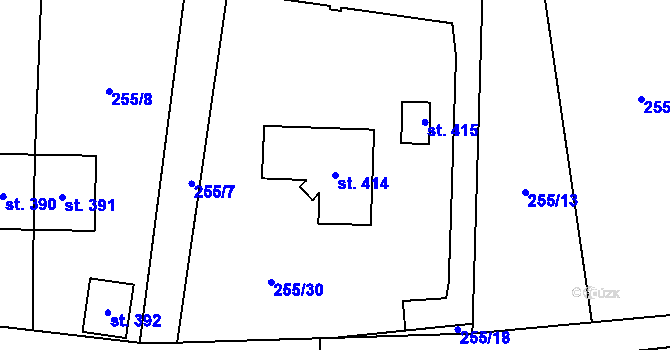 Parcela st. 414 v KÚ Kublov, Katastrální mapa