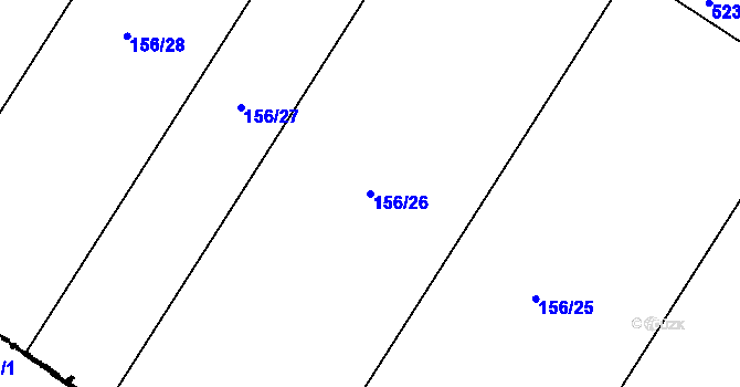 Parcela st. 156/26 v KÚ Kubšice, Katastrální mapa