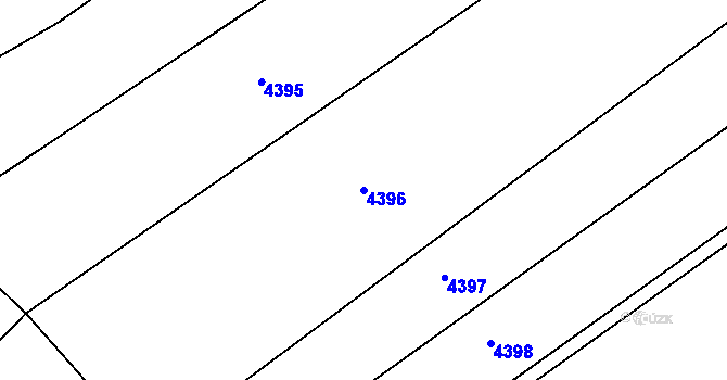 Parcela st. 4396 v KÚ Kučerov, Katastrální mapa
