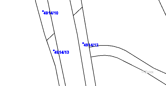 Parcela st. 4914/12 v KÚ Kučerov, Katastrální mapa