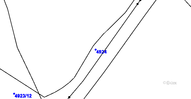 Parcela st. 4924 v KÚ Kučerov, Katastrální mapa