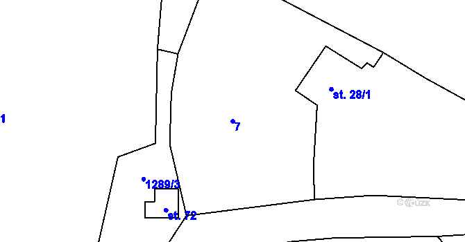 Parcela st. 7 v KÚ Jickovice, Katastrální mapa