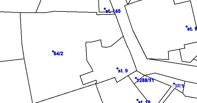 Parcela st. 70 v KÚ Jickovice, Katastrální mapa