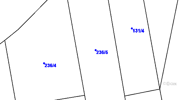 Parcela st. 236/5 v KÚ Jickovice, Katastrální mapa