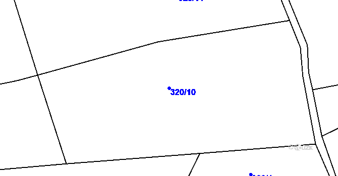 Parcela st. 320/10 v KÚ Jickovice, Katastrální mapa