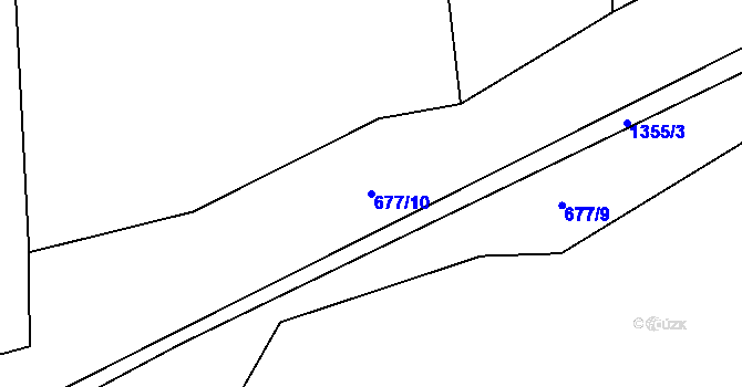 Parcela st. 677/10 v KÚ Jickovice, Katastrální mapa