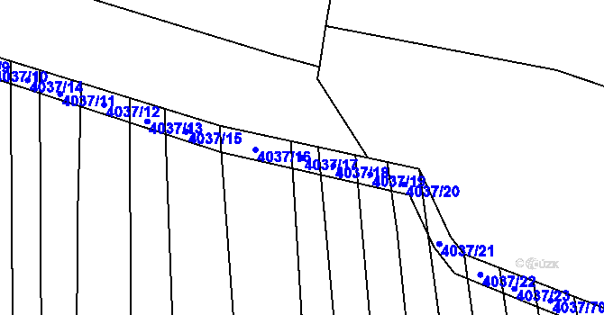 Parcela st. 4037/17 v KÚ Kudlovice, Katastrální mapa