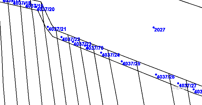 Parcela st. 4037/24 v KÚ Kudlovice, Katastrální mapa