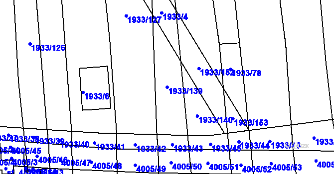 Parcela st. 1933/139 v KÚ Kudlovice, Katastrální mapa