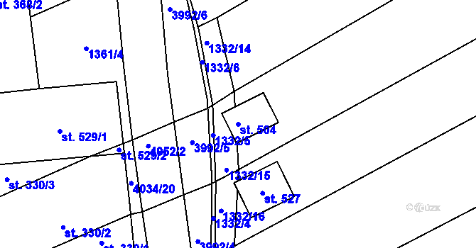Parcela st. 504 v KÚ Kudlovice, Katastrální mapa