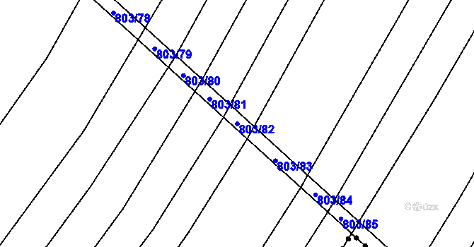 Parcela st. 803/82 v KÚ Kuchařovice, Katastrální mapa