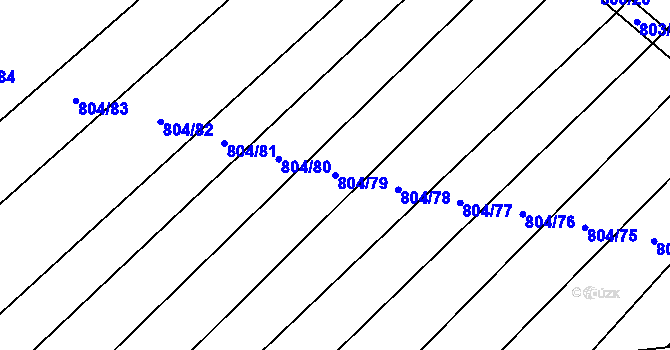 Parcela st. 804/79 v KÚ Kuchařovice, Katastrální mapa