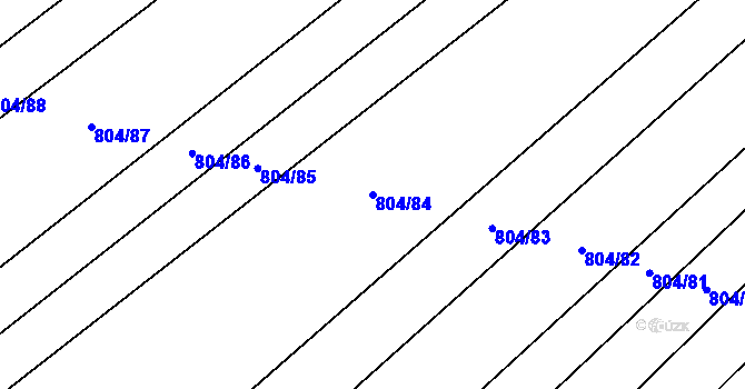 Parcela st. 804/84 v KÚ Kuchařovice, Katastrální mapa
