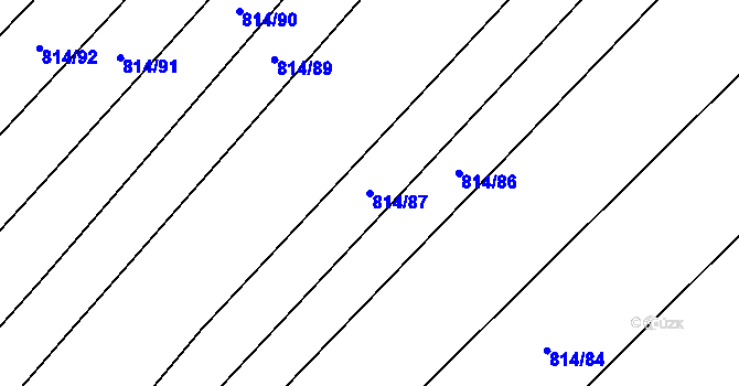 Parcela st. 814/87 v KÚ Kuchařovice, Katastrální mapa